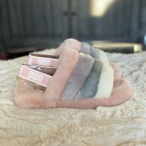 💫New Women UGG Fluff Yeah Slide in Multi-Color